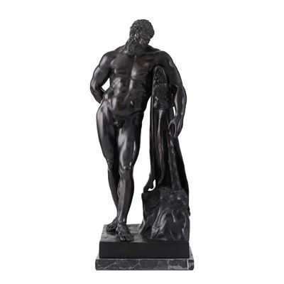 Copia dall’antico di Ercole Farnese, bronzo patinato, XIX-XX secolo