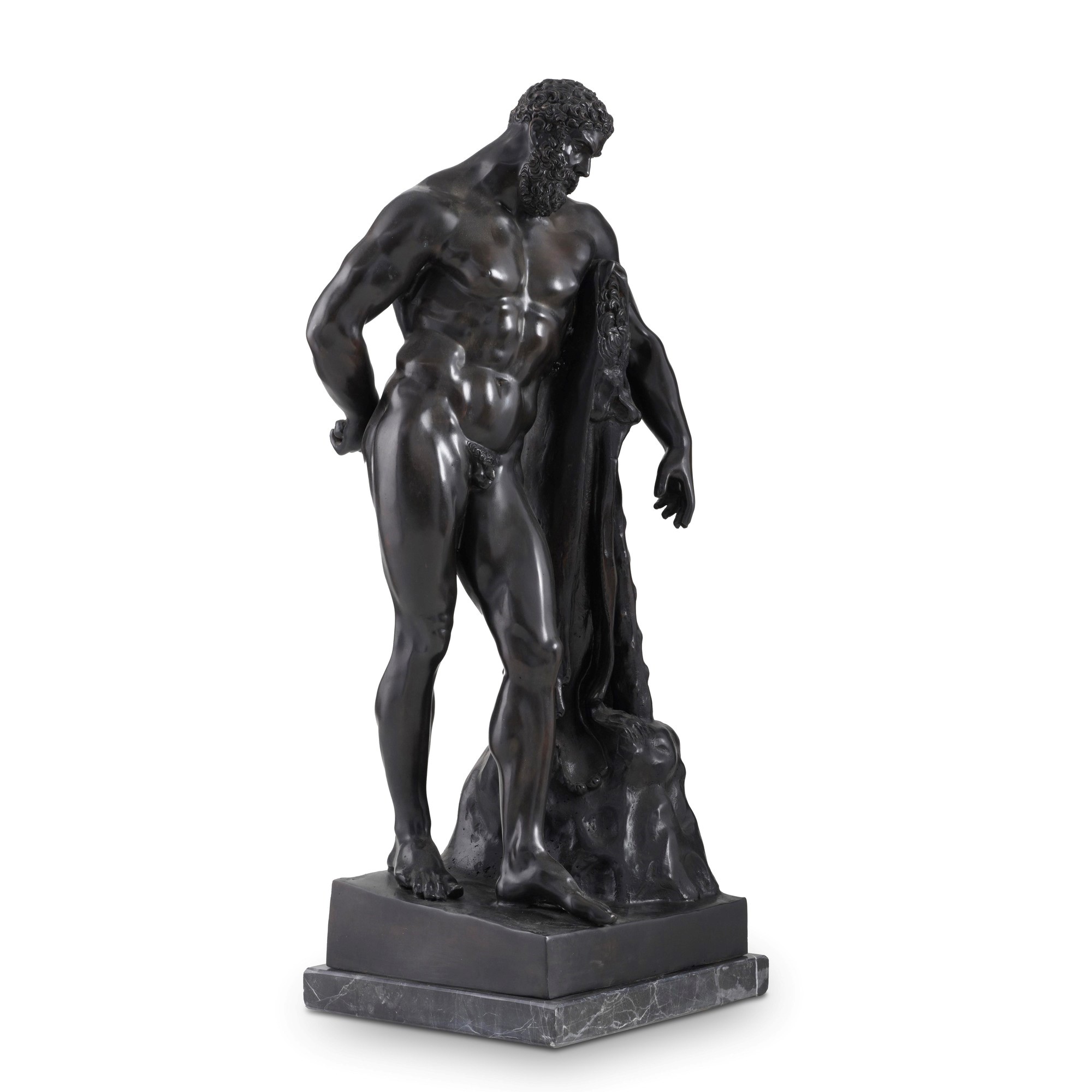 Copia dall’antico di Ercole Farnese, bronzo patinato, XIX-XX secolo