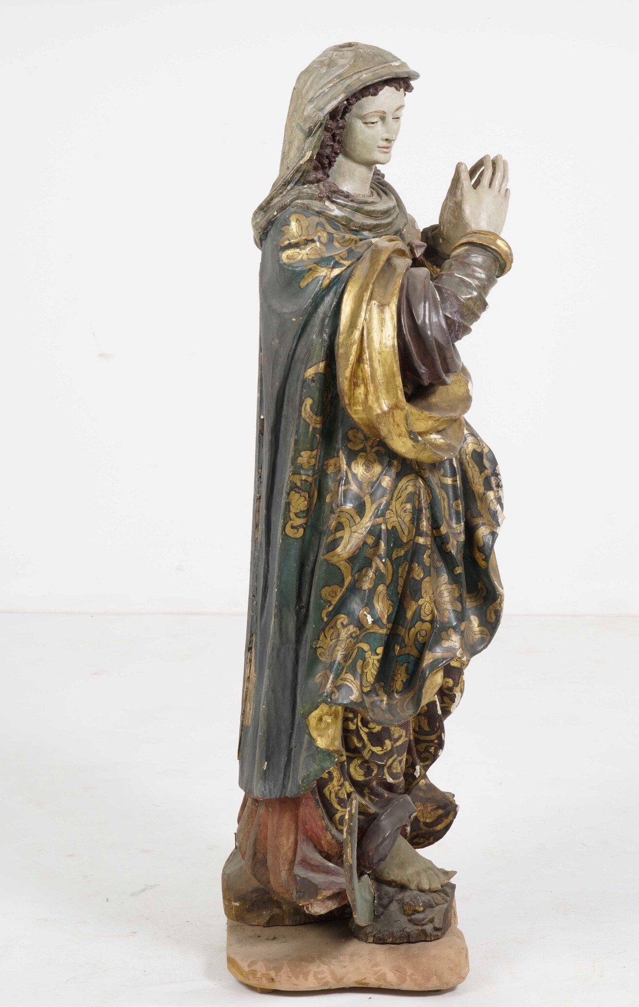 Arte barocca italiana del XVIII secolo, Madonna Immacolata, legno dipinto e dorato