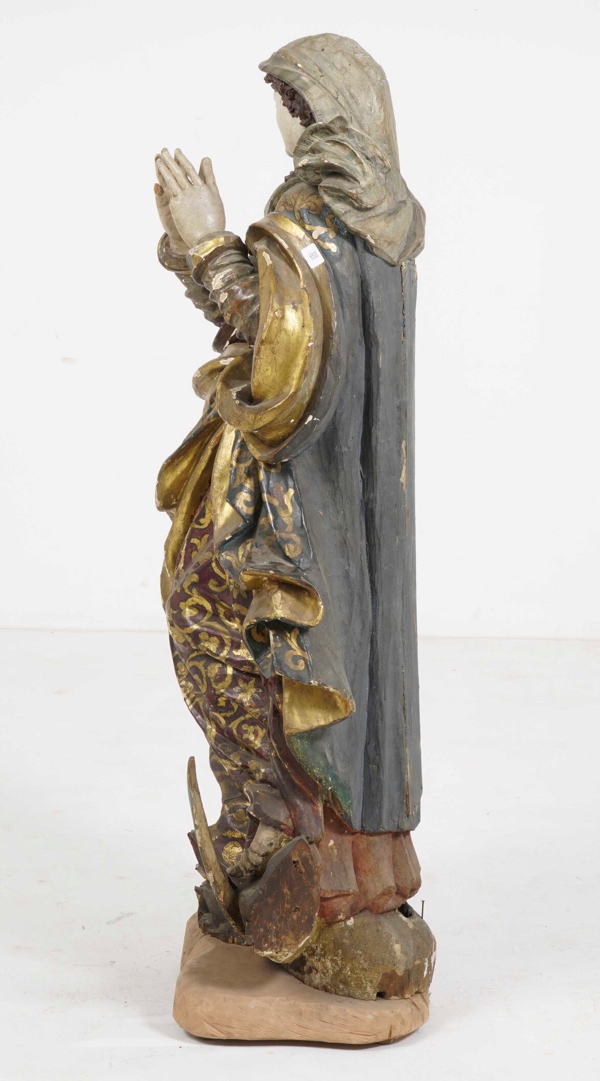 Arte barocca italiana del XVIII secolo, Madonna Immacolata, legno dipinto e dorato