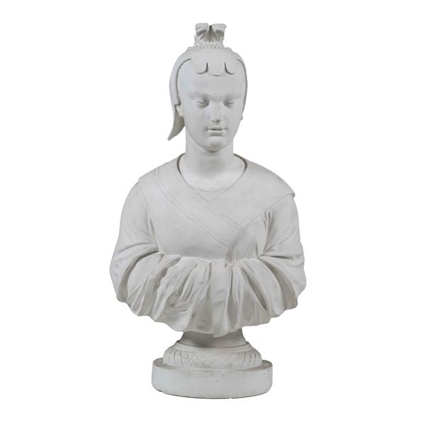 Scultore del XX secolo Busto femminile in abiti orientali