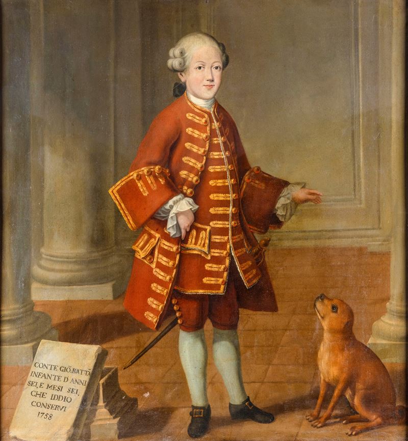 Scuola del XVIII secolo Ritratto del Conte Gio Batta infante  - olio su tela - Asta Fine Art Selection - Cambi Casa d'Aste