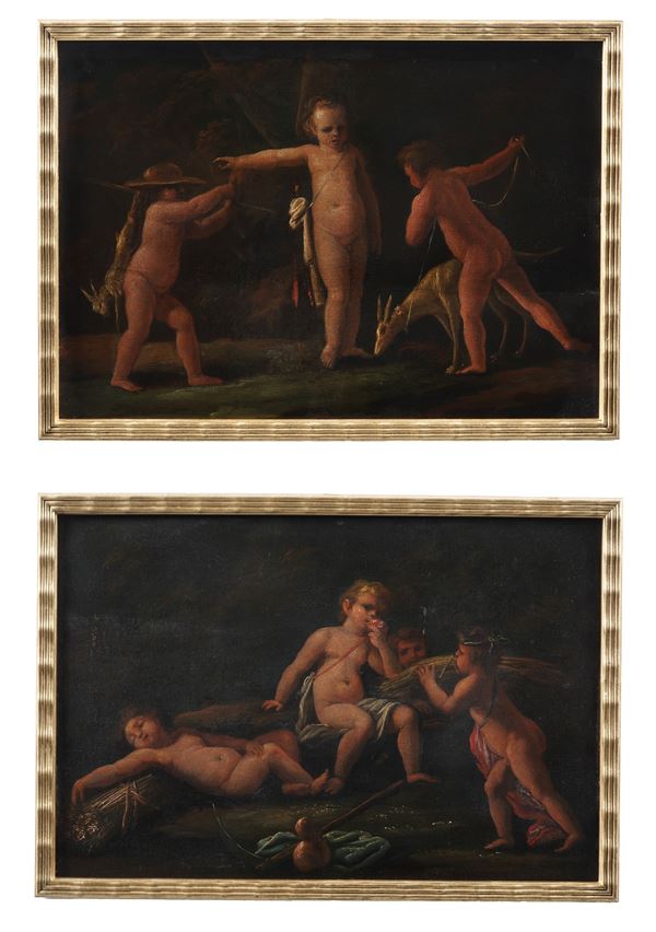 Scuola del XVIII secolo Giochi di putti