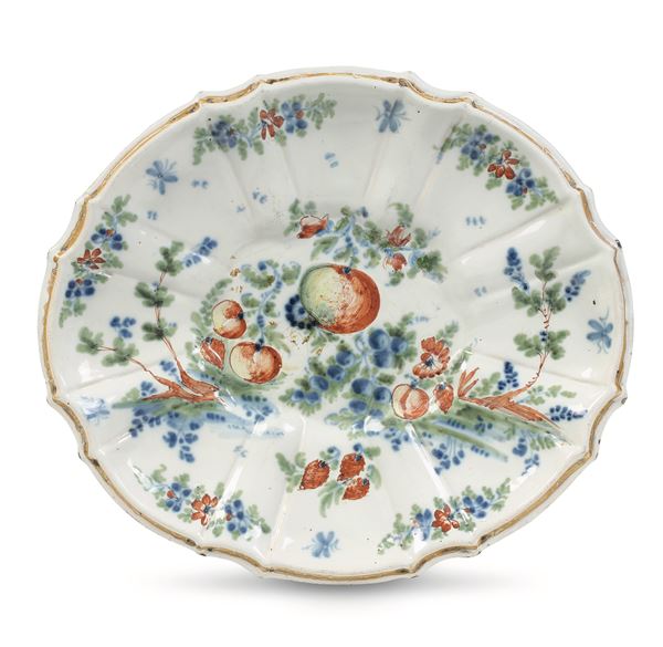 Grande piatto ovale Lodi, Manifattura Cappellotti, 1745-1750 circa 