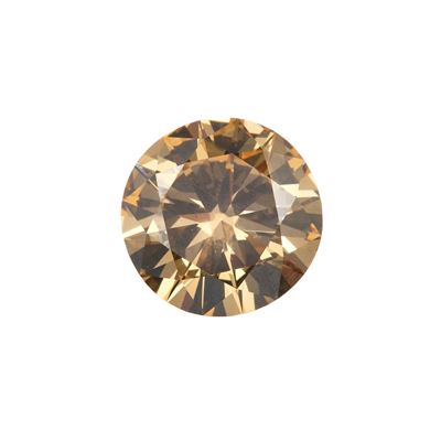 Diamante Taglio Brillante di Ct 4.83, Natural Fancy Brown, Caratteristiche Interne Vs2, Fluoresce...