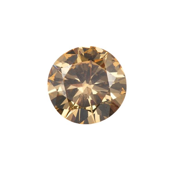 Brilliant-cut diamond weighing 4.83 carats, natural fancy brown, clarity VS2, fluorescence none. Gemmological Report R.A.G. Torino n. DV25033