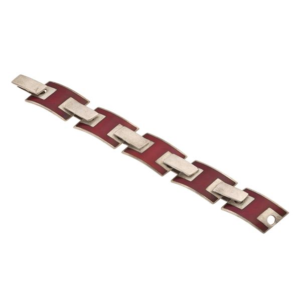 Bracciale con smalto rosso