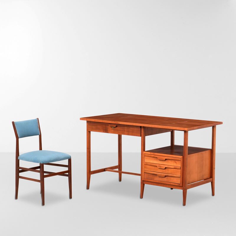 Gio Ponti : Set di scrivania e sedia mod. Leggera  - Auction Design - Cambi Casa d'Aste
