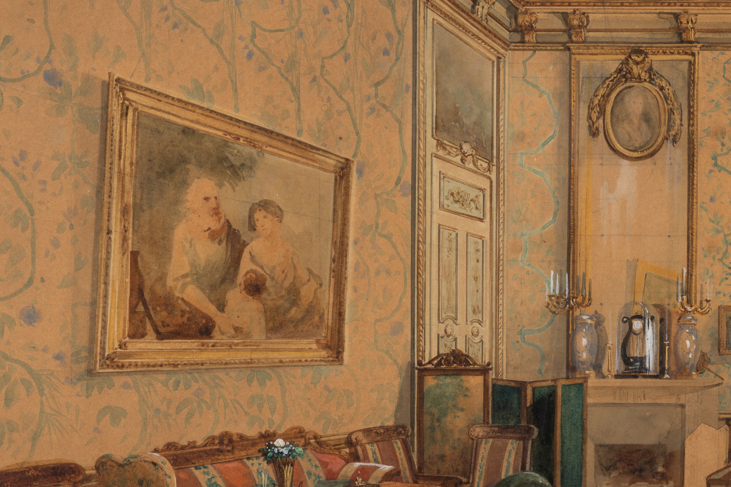 Giuseppe Leone Righini - La camera da letto di Carlo Alberto a Oporto
