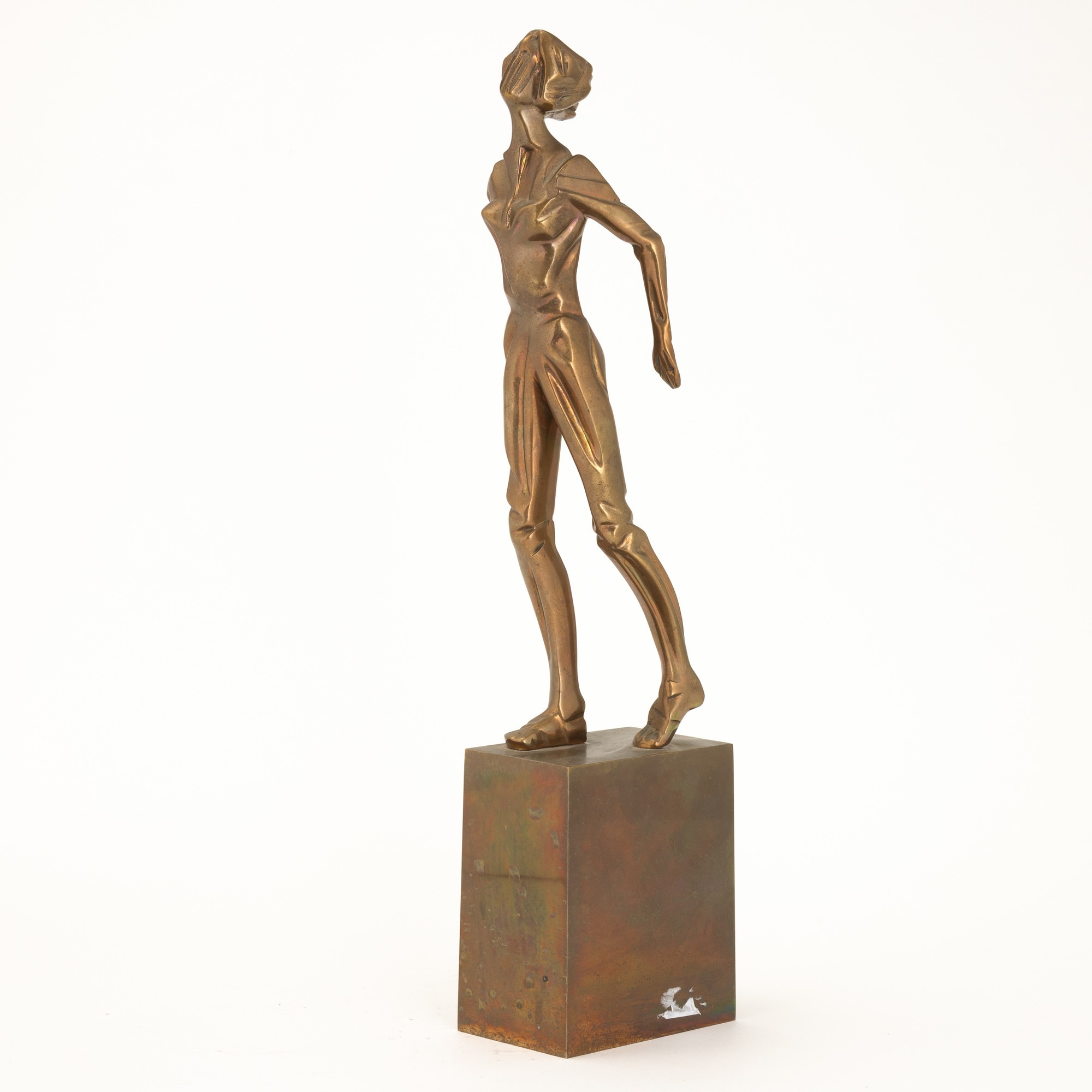 Mario Rossello - Donna - scultura in bronzo dorato