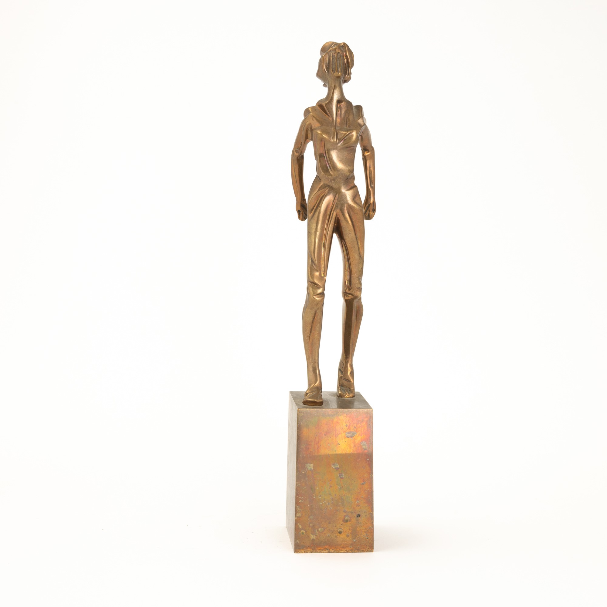 Mario Rossello - Donna - scultura in bronzo dorato