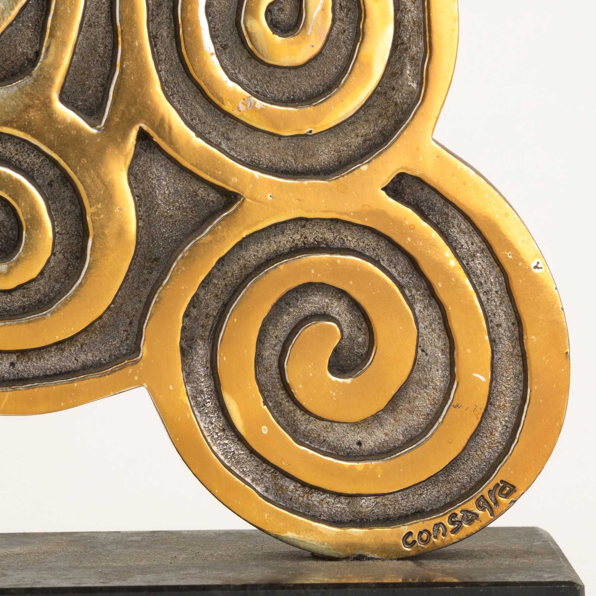 Pietro Consagra - Scultura in bronzo dorato