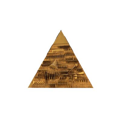 De-Cantare Urbino, contenitore in legno con bassorilievo in bronzo dorato