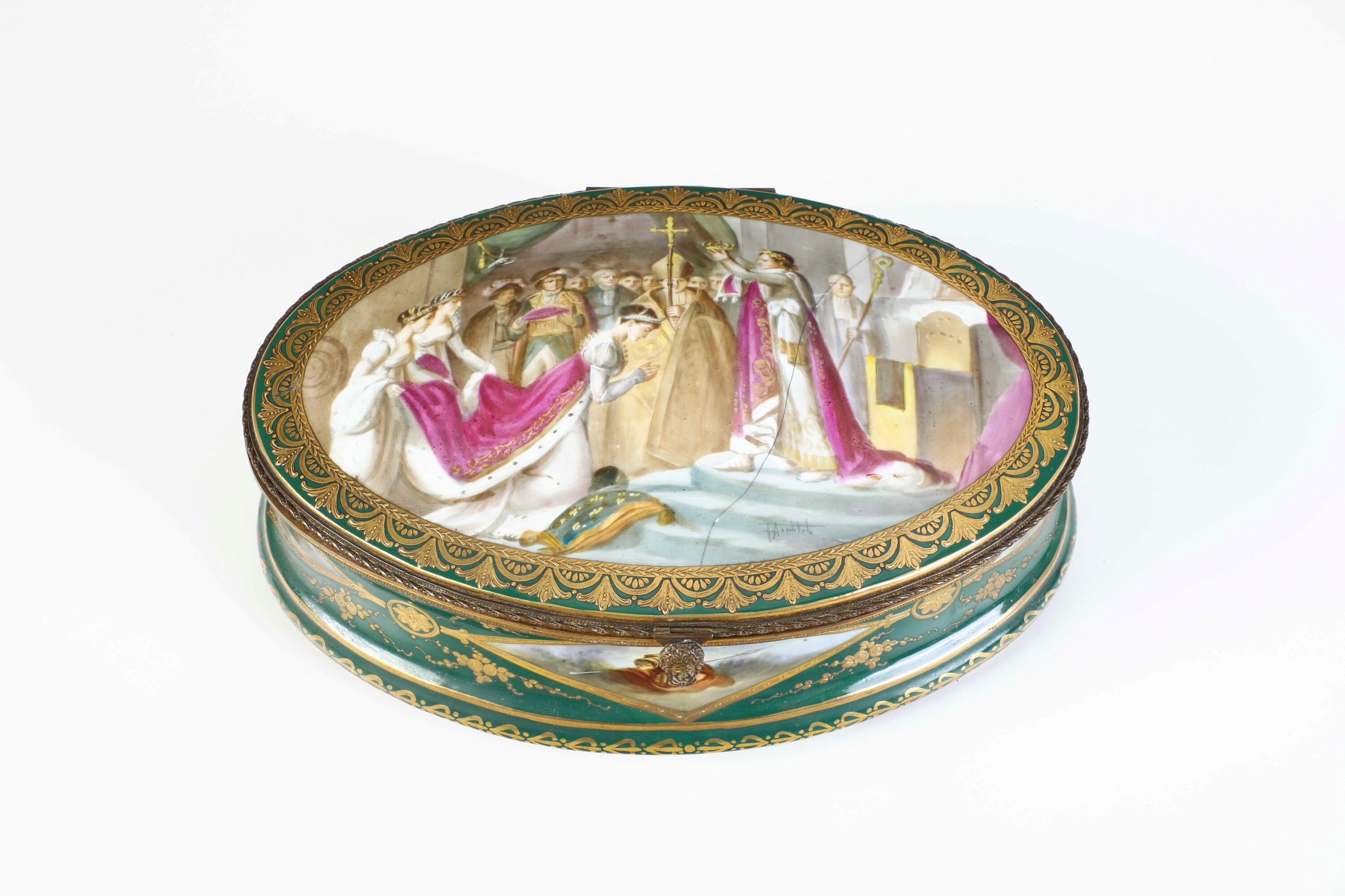 Scatola con Scena Napoleonica.francia, XIX Secolo.