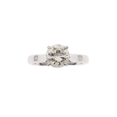 Anello con Diamante Taglio Brillante di Ct 1.40, Colore L, Caratteristiche Interne Vvs1