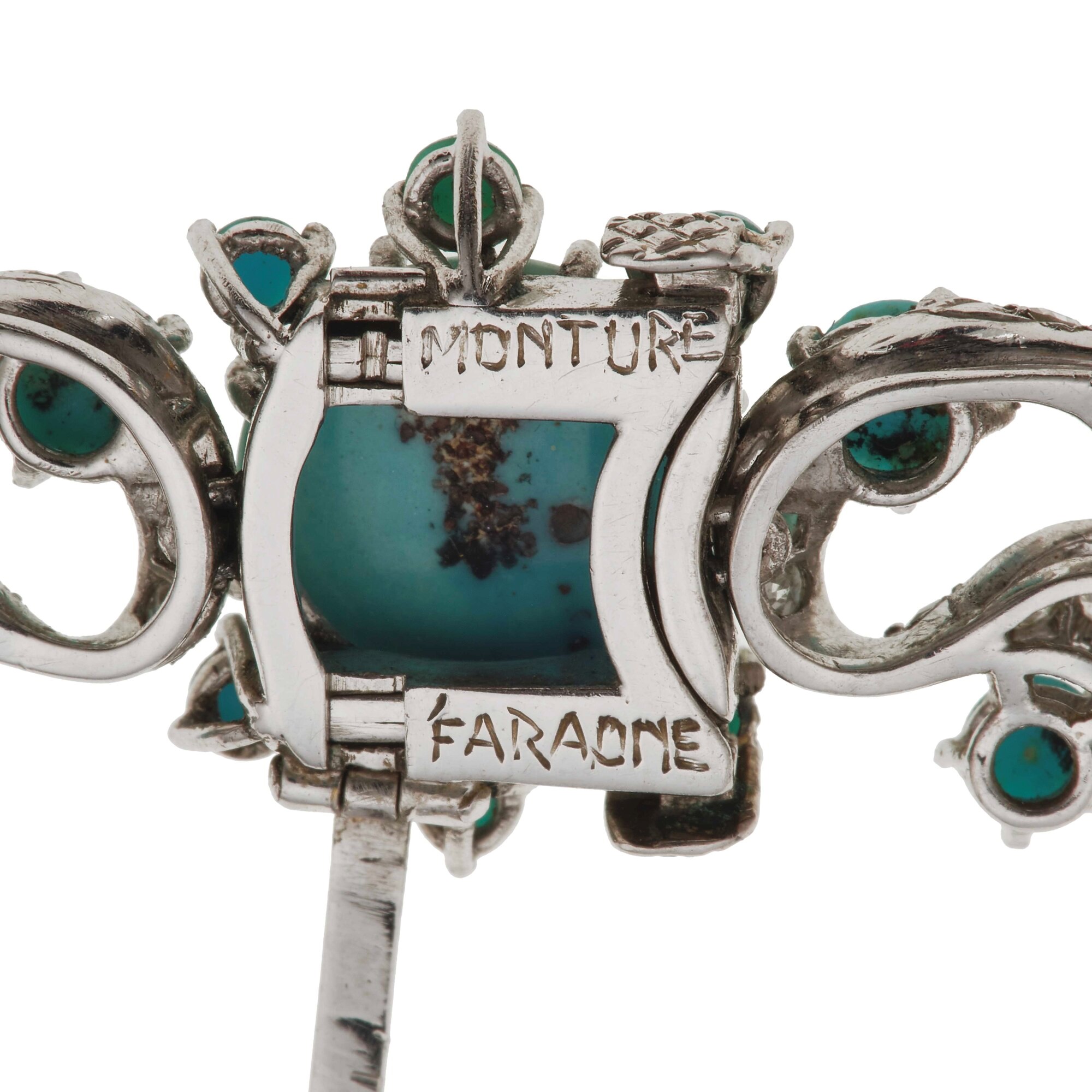 Monture Faraone. Girocollo con Diamanti e Turchesi