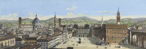 Veduta a volo d'uccello della città di Firenze