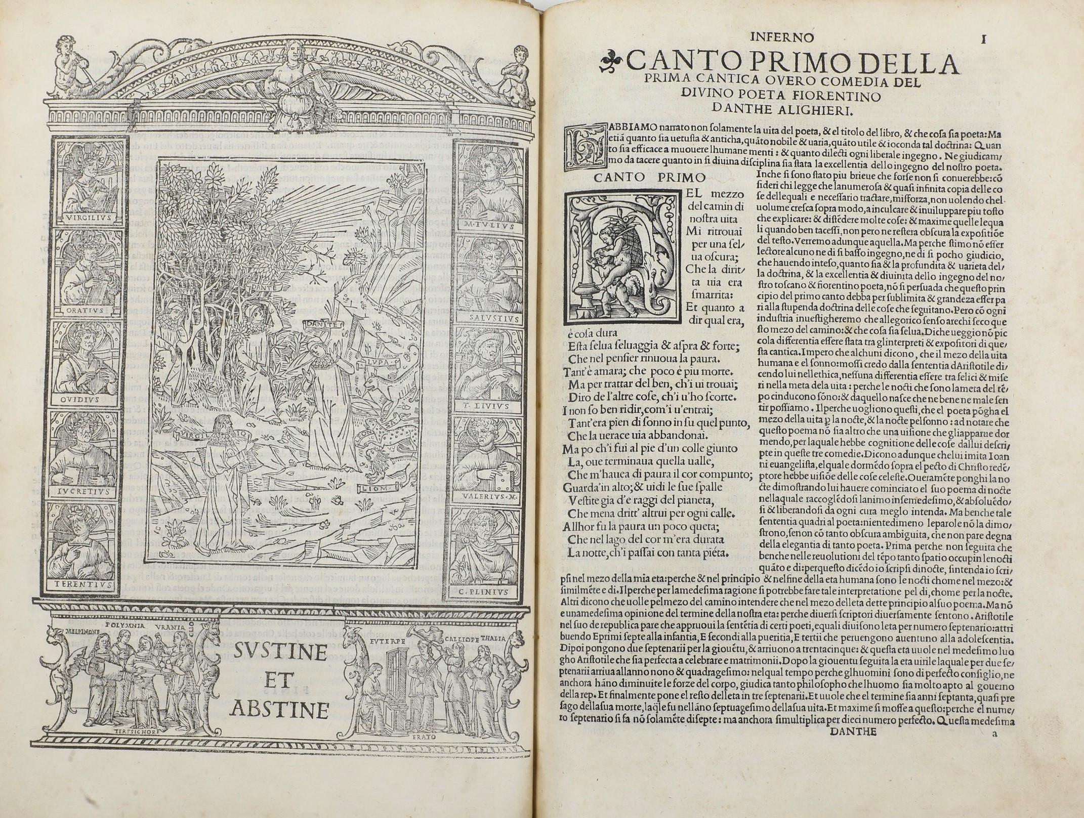 Alighieri Dante (1265-1321) Comedia di Danthe Alighieri Poeta Divino con L’esposizione di Cristof...