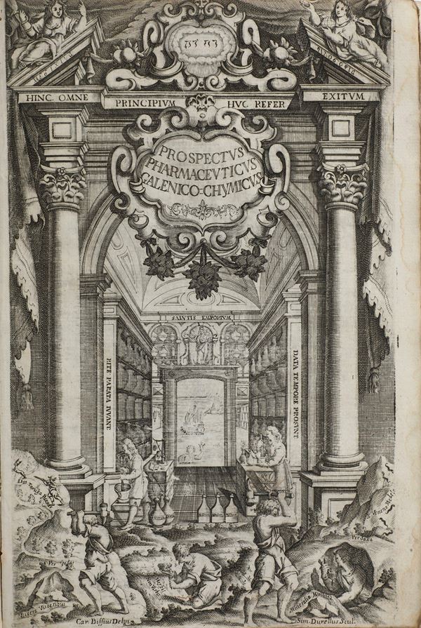 Castiglione Giovanni Onorato - Castiglione Branda Francesco Prospectus pharmaceutici antidotarium mediolanense galeno chimicum..Mediolani, ex tipografia caroli di Josephi quinti, 1698