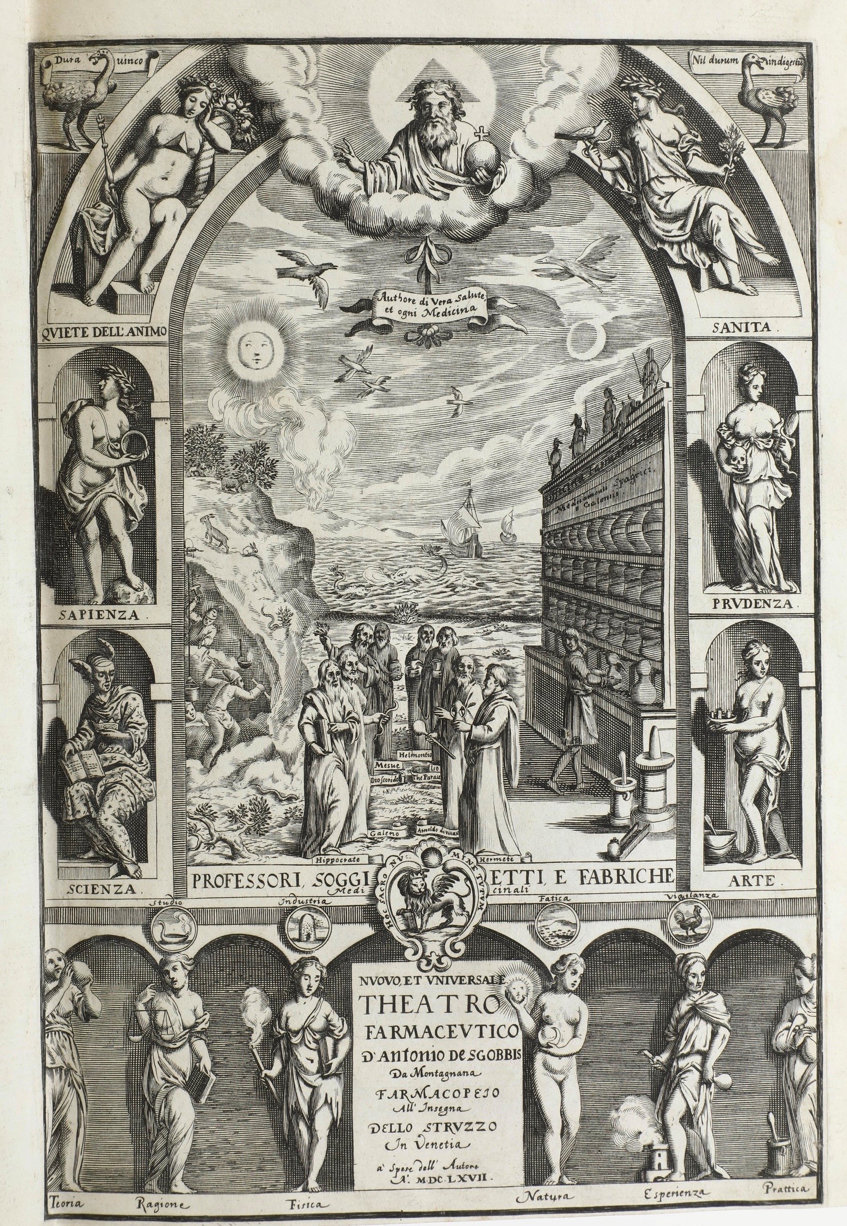 De Sgobbis da Montagnana Antonio (1603) Nuovo Et Universale Theatro Farmaceutico... in Venezia, n...