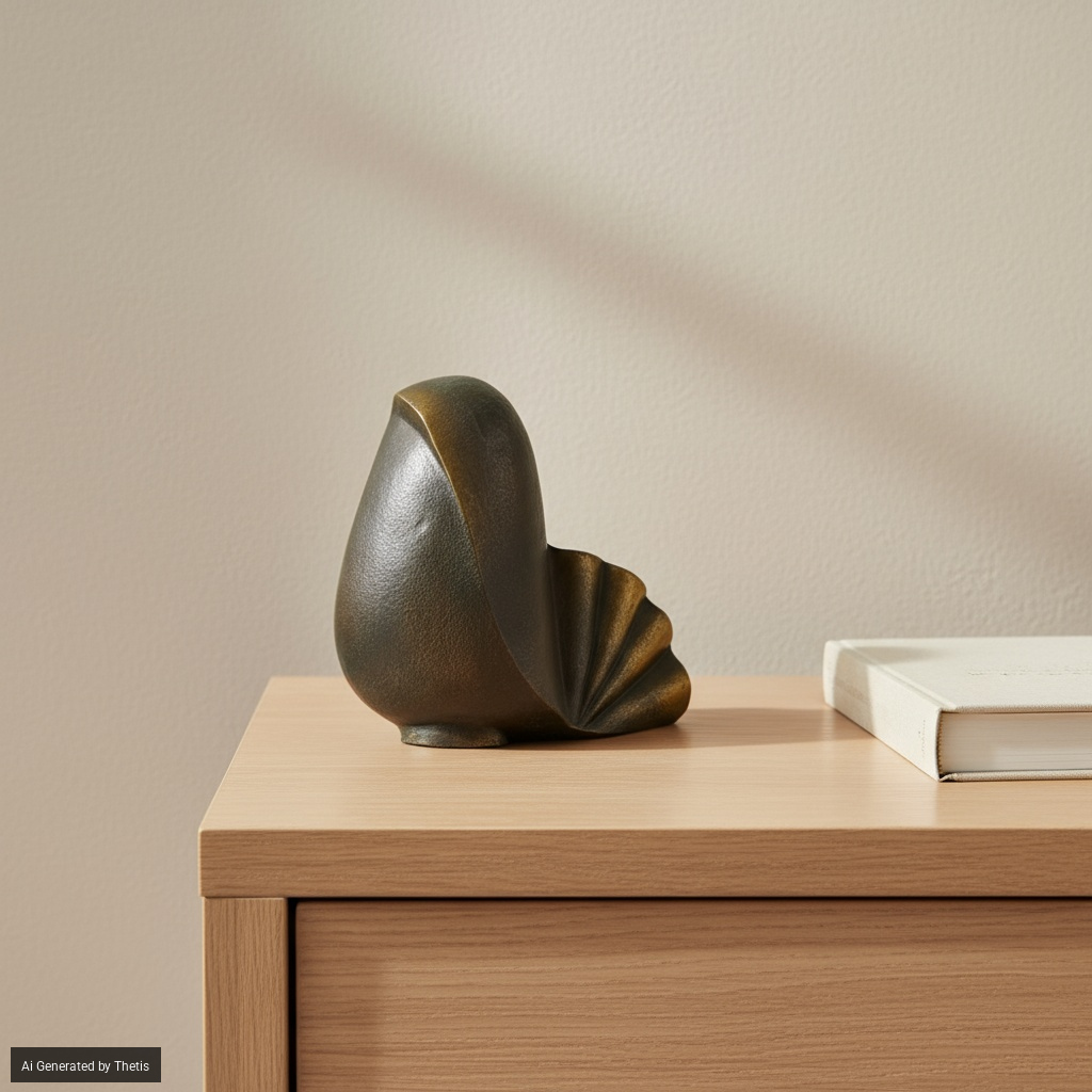 Pippo Oriani - Colomba futurista, scultura in bronzo patinato