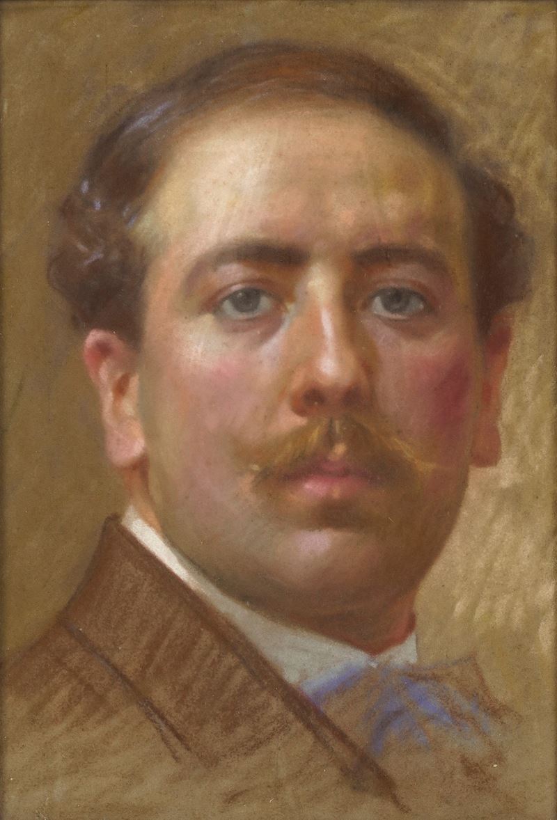 Federico Gariboldi : Autoritratto  - Pastello su cartoncino - Auction 19th and 20th Century Paintings - Cambi Casa d'Aste