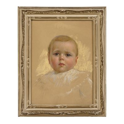 Ritratto di bimbo, pastello su cartoncino