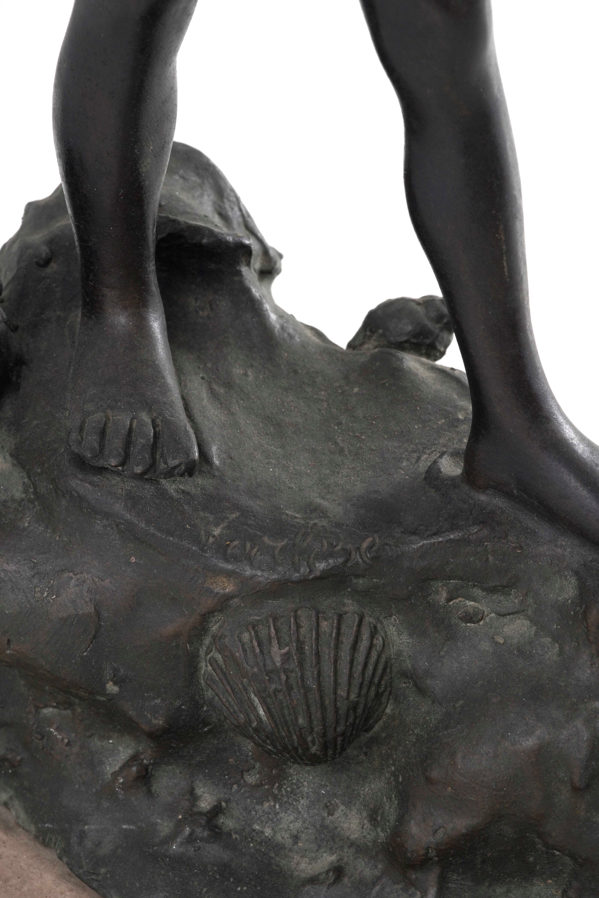 Fonditore del XX secolo, Pescatorello in bronzo patinato
