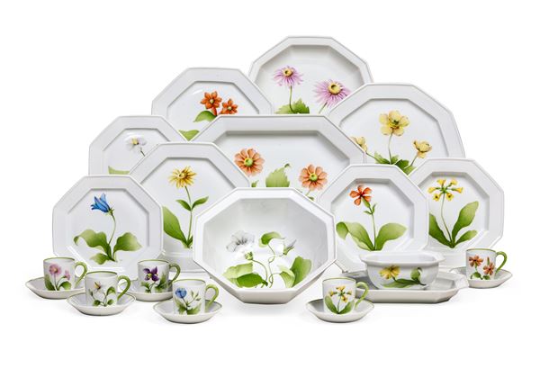 Servizio da tavola Francia, Limoges, Manifattura Coquet, 1970 circa Pittura: Parigi, Atelier di Le Chambrelain 