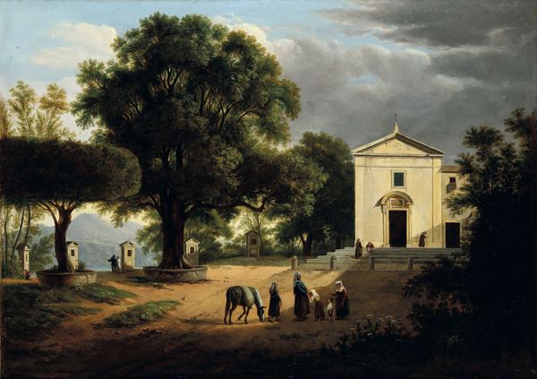 Veduta della chiesa dell'Assunta a Castel Gandolfo
