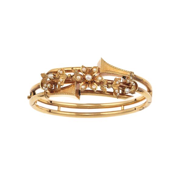 Bracciale rigido con piccole perle