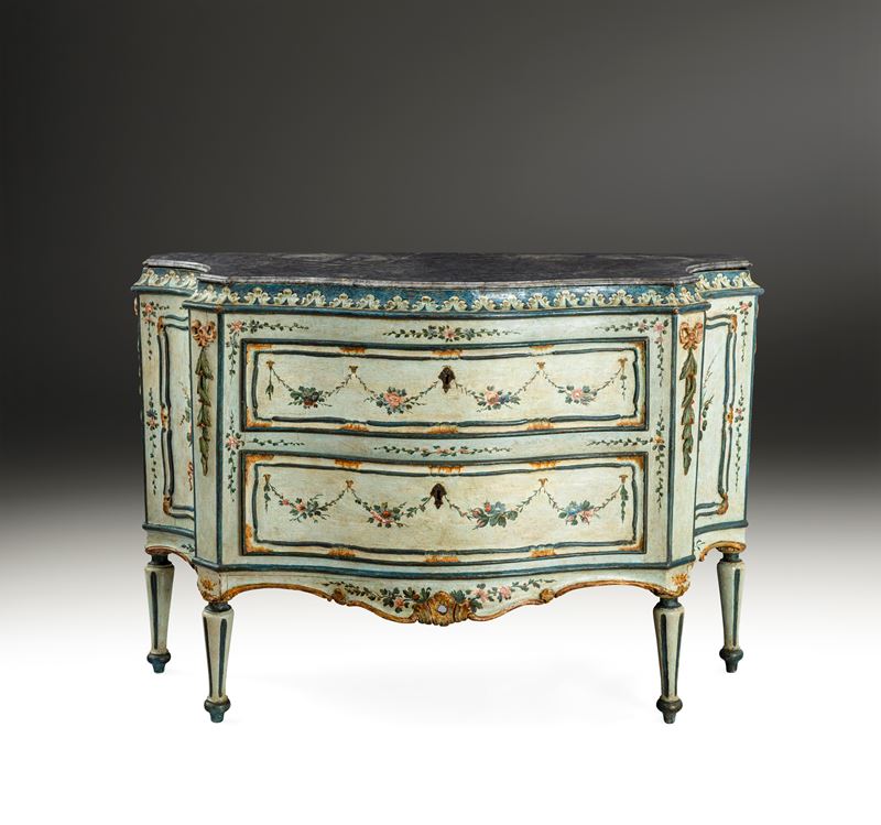 Cassettone laccato. Venezia, XVIII secolo  - Asta Fine Art Selection - Cambi Casa d'Aste