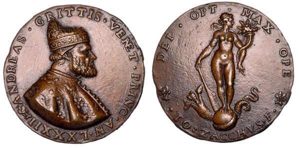 VENEZIA. ANDREA GRITTI, 1523-1532. Medaglia in bronzo 1532.