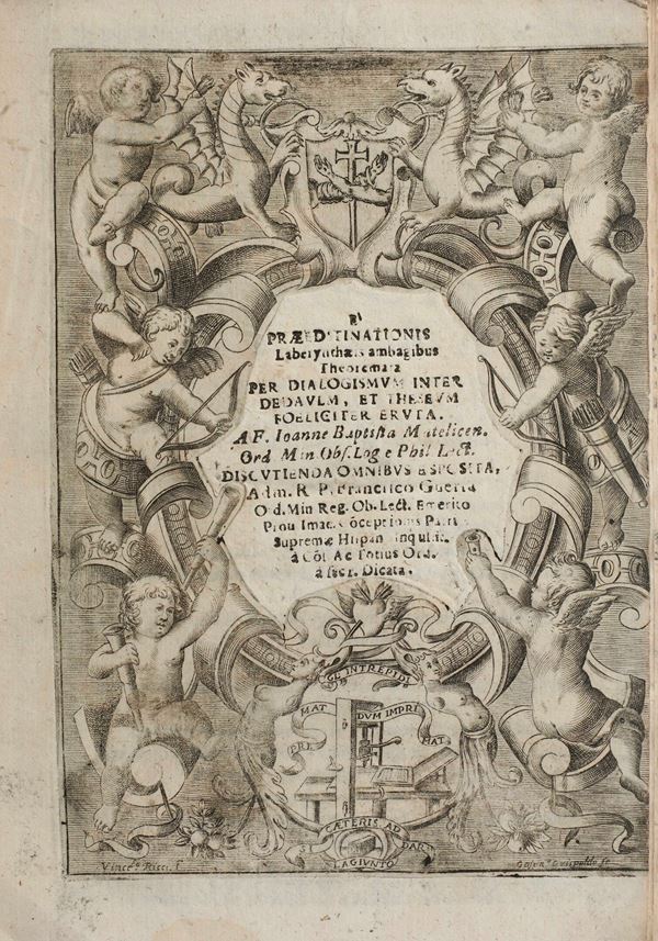 Da Matelica Giovanni Battista Ex Praedestinationis labyrinthaeis ambagibus theoremata per dialogismum inter Dedalum & Theseum  Maceratae, Typis Augustini Ansovini, 1635