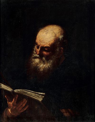 Scuola Napoletana del XVII Secolo Figura di Filosofo