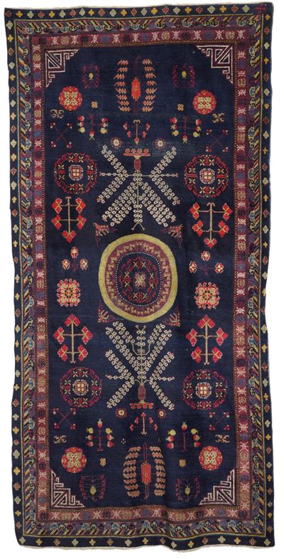 Tappeto Hotan, Samarcanda, inizio XX secolo, cm 172x343