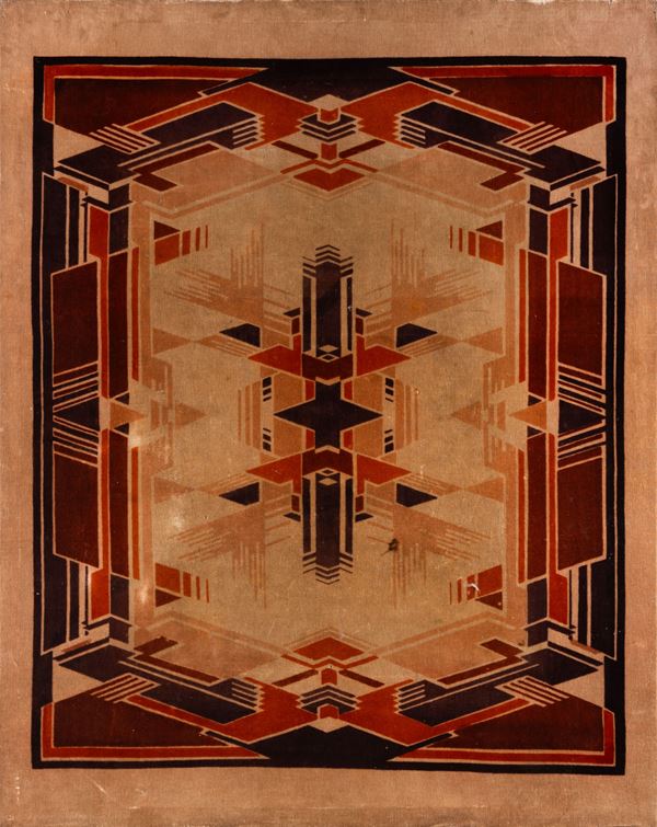 Tappeto fatto su telaio meccanico, inizio XX secolo