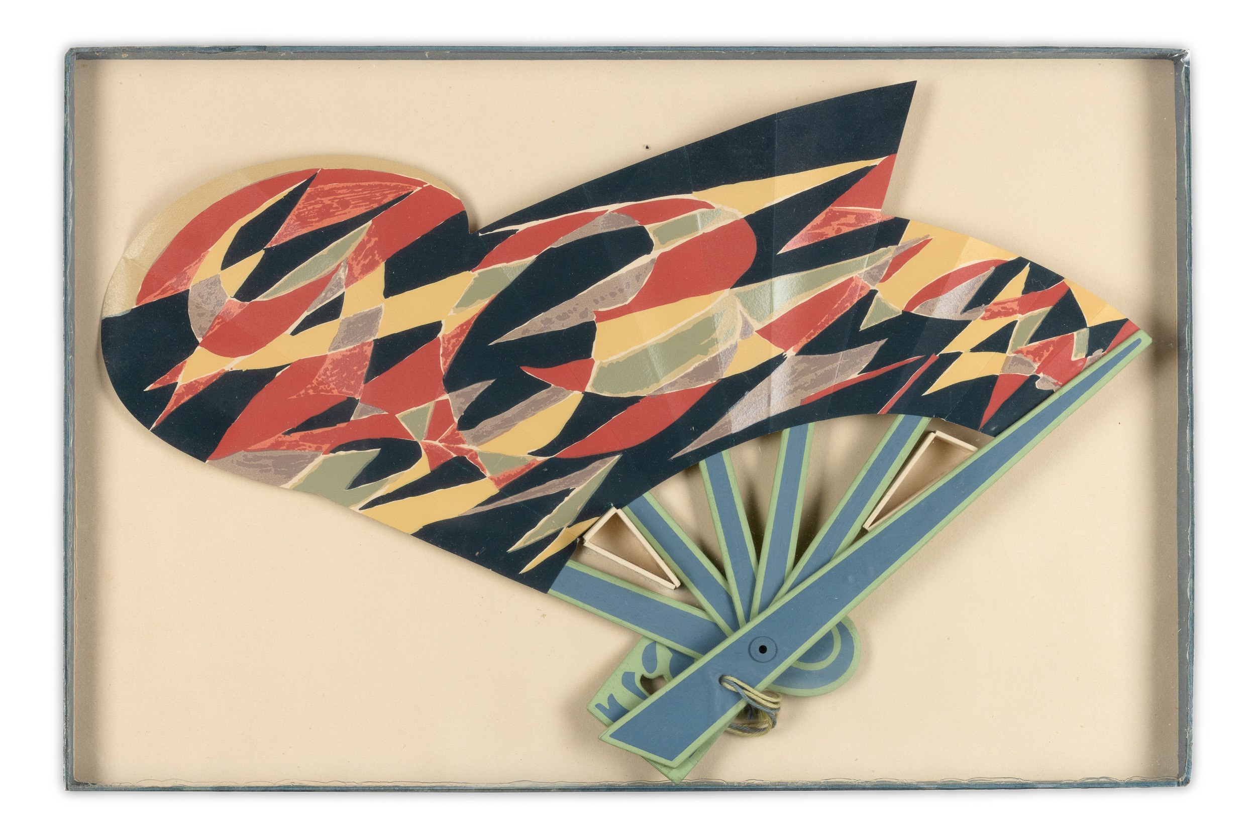 Giacomo Balla - Ventaglio futurista, 1918, serigrafia su carta e legno