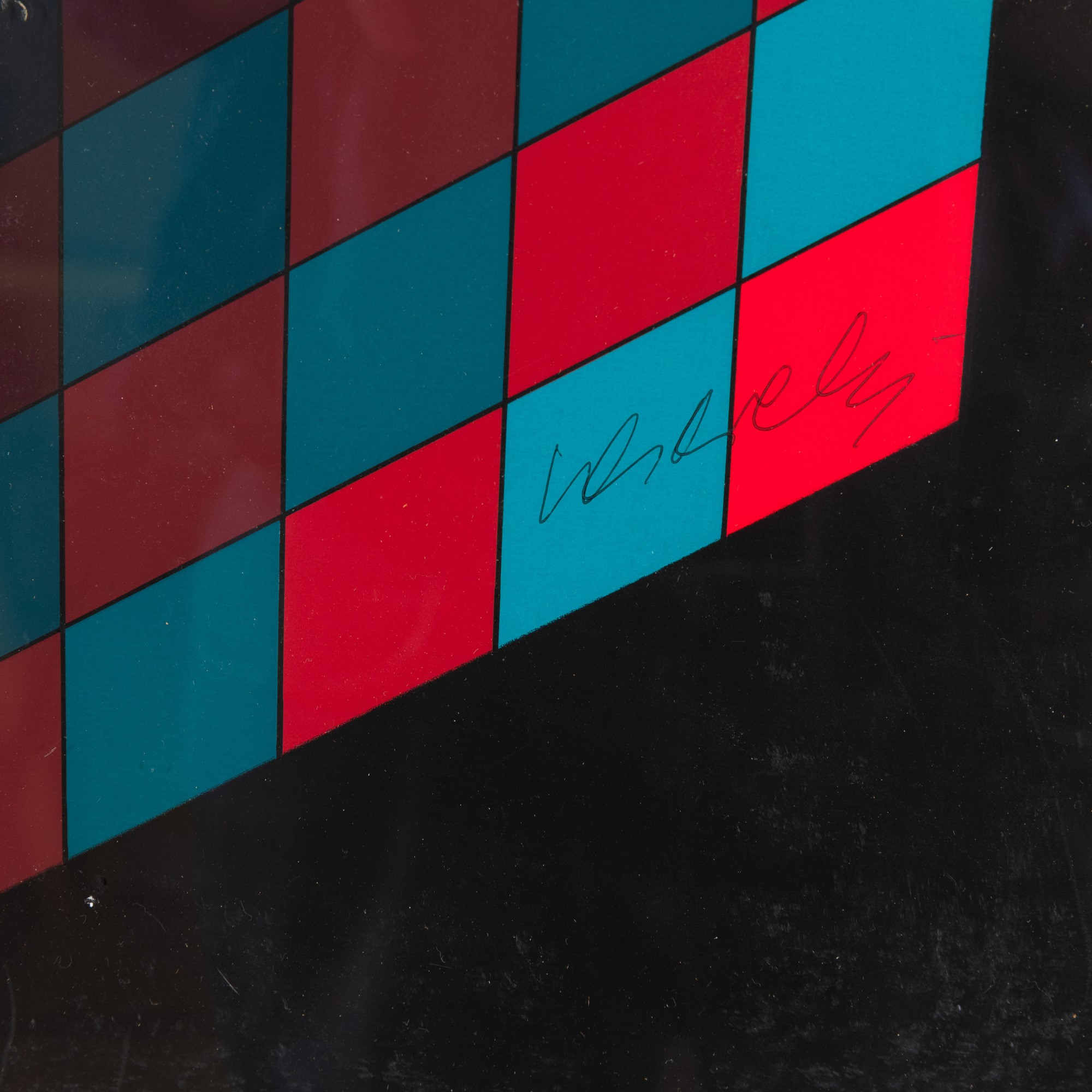 Victor Vasarely - Red Blue
