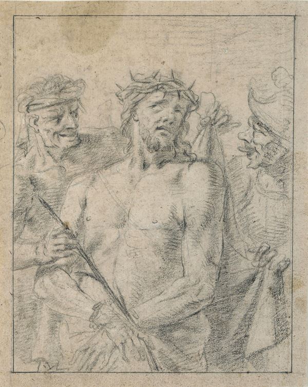 Scuola del XVII secolo Cristo deriso