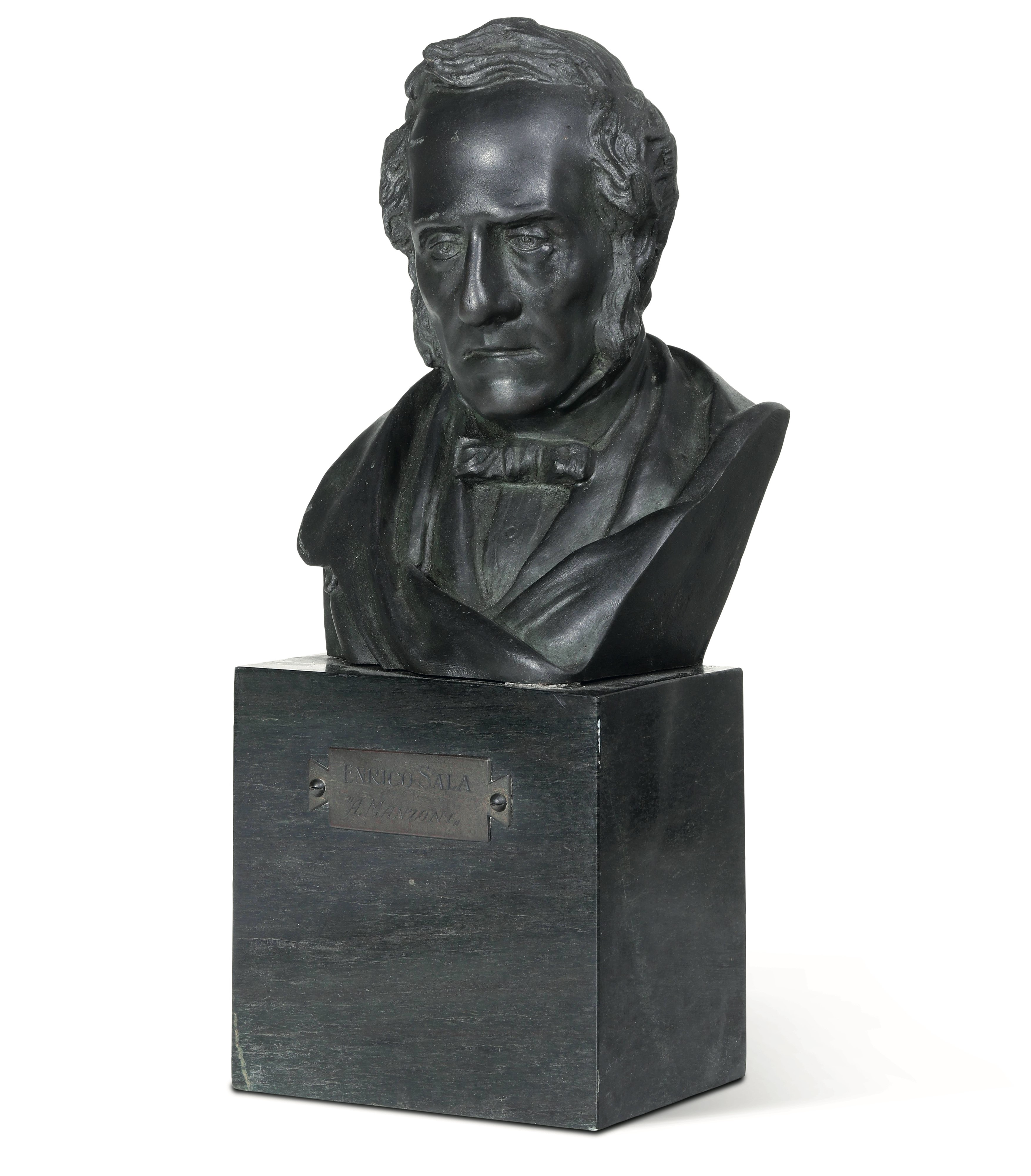 Enrico Sala, Alessandro Manzoni - Scultura in bronzo fuso e patinato