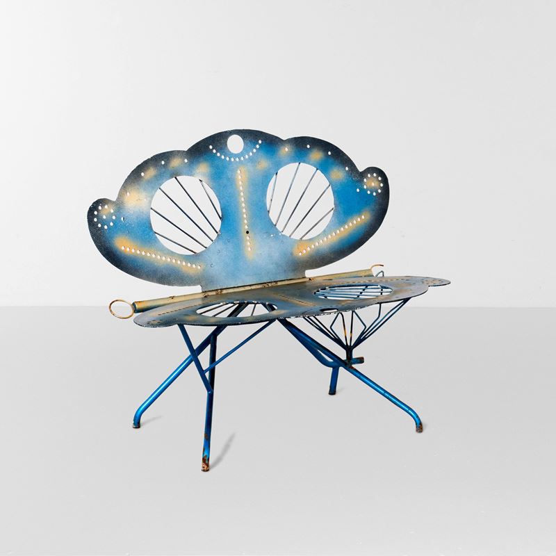 Riccardo Dalisi : Panca mod. Mariposa  - Auction Design - Cambi Casa d'Aste