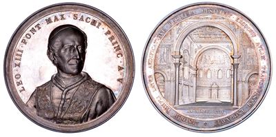 Roma. Leone XIII (vincenzo Gioacchino Luigi Pecci), 1878-1903. Eccezionale Lotto di Tre Medaglie ...