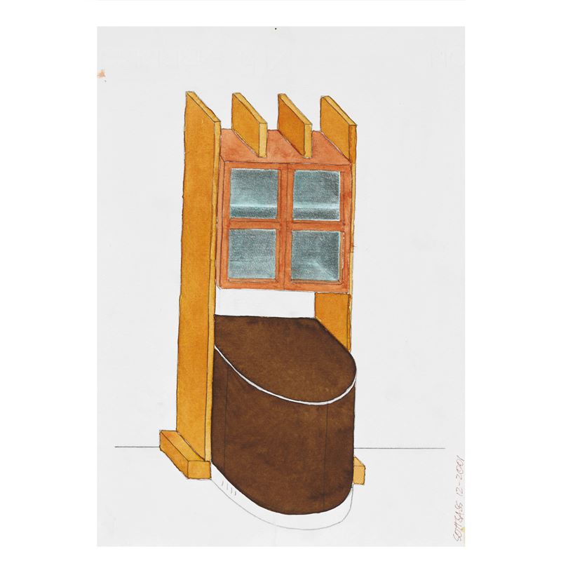 Ettore Sottsass : Disegno su carta.  - Asta Fine Design - Cambi Casa d'Aste