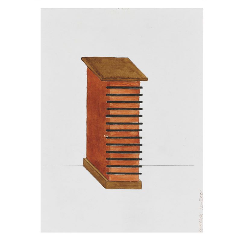 Ettore Sottsass : Drawing on paper.  - Auction Fine Design - Cambi Casa d'Aste