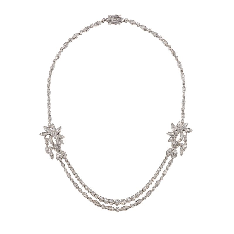 Diamond and gold necklace  - Auction Fine Jewellery - Cambi Casa d'Aste