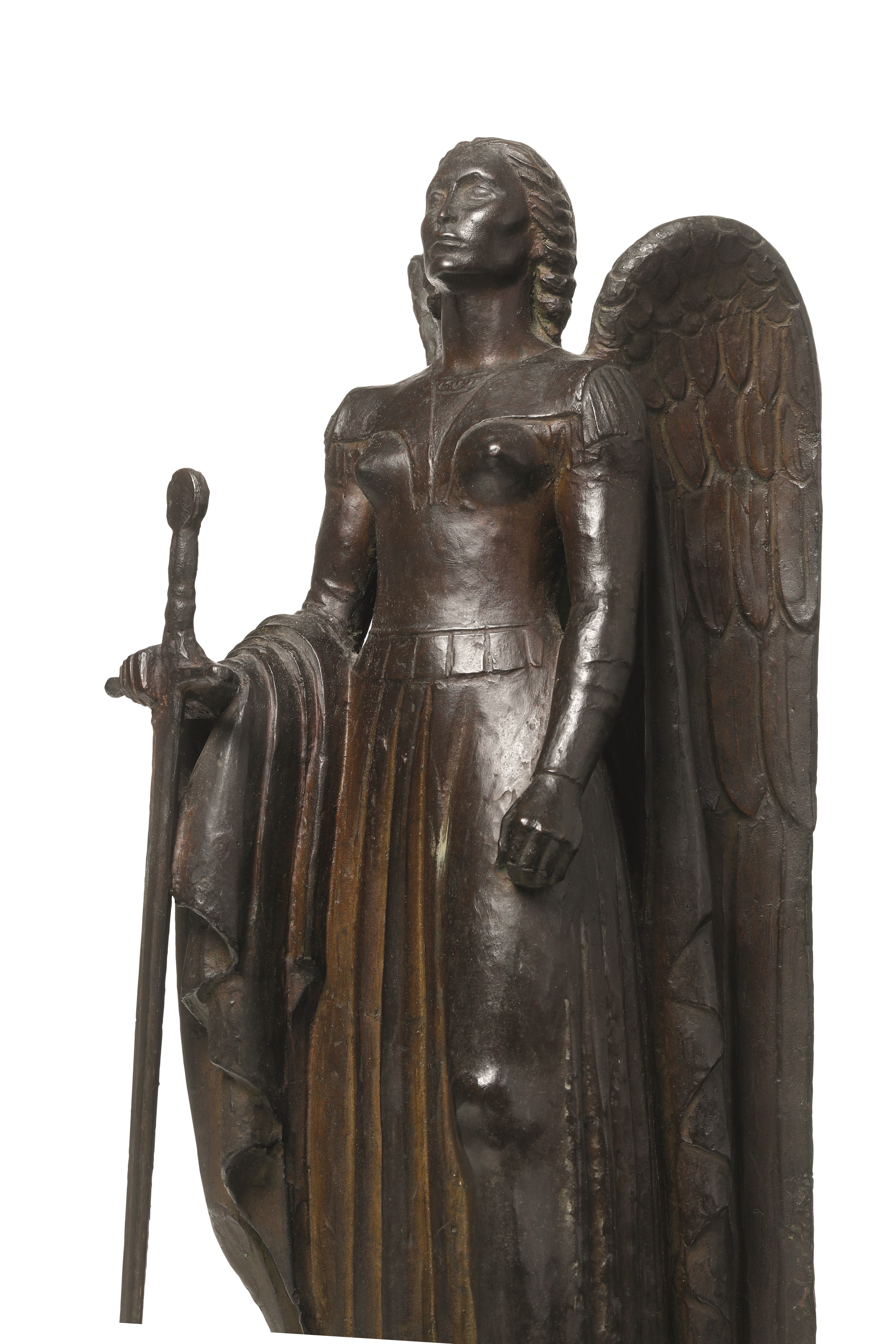 Guido Galletti - La Vittoria Vigilante, bronzo fuso e patinato, cm 17x20x52