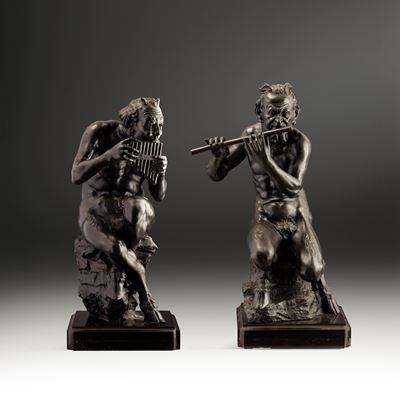 Coppia di Fauni. Fonditore Francese del XIX Secolo