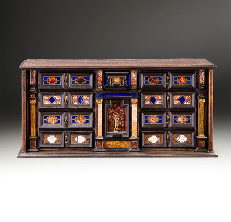 Monetiere con pietre dure. XVII secolo  - Asta Fine Art Selection - Cambi Casa d'Aste