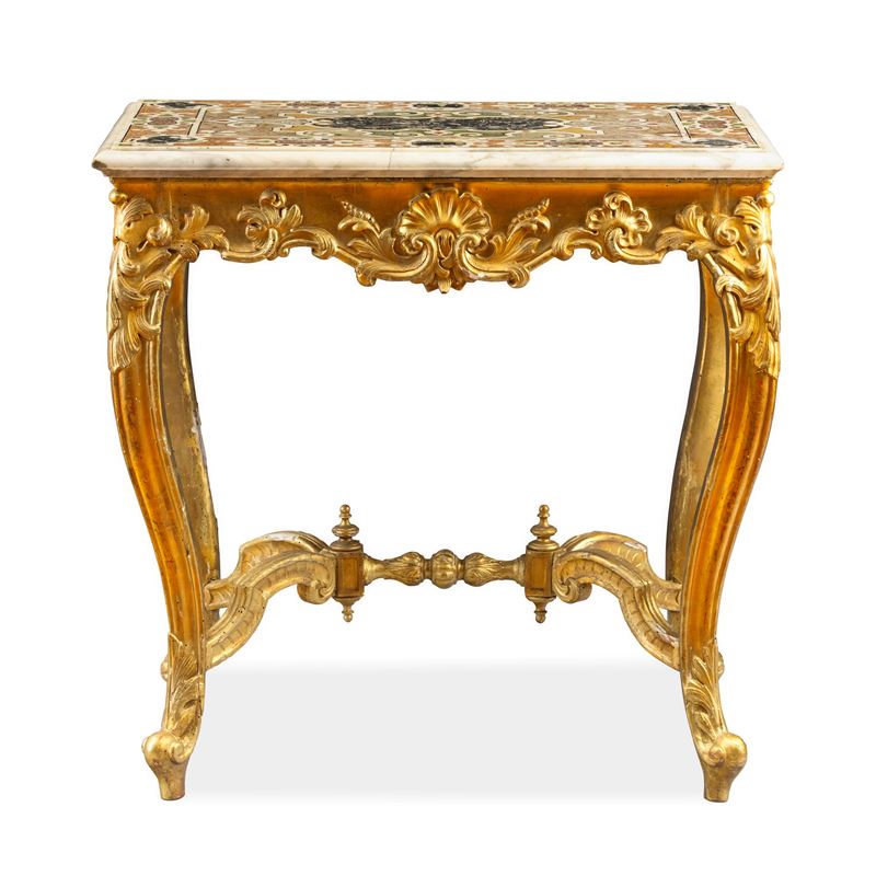 Piano in scagliola. Firenze, XIX-XX secolo  - Auction Italian Mansions - Cambi Casa d'Aste